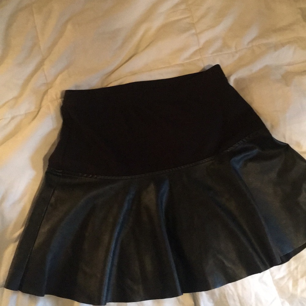 Pleather A line skirt